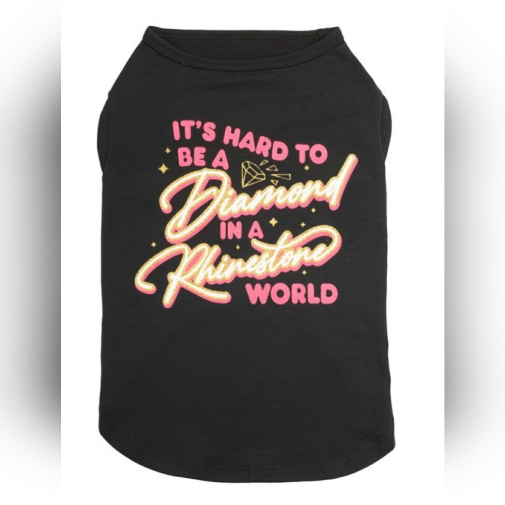 Pet T-Shirt Hard to Be a Diamond Pet T-Shirt, Black